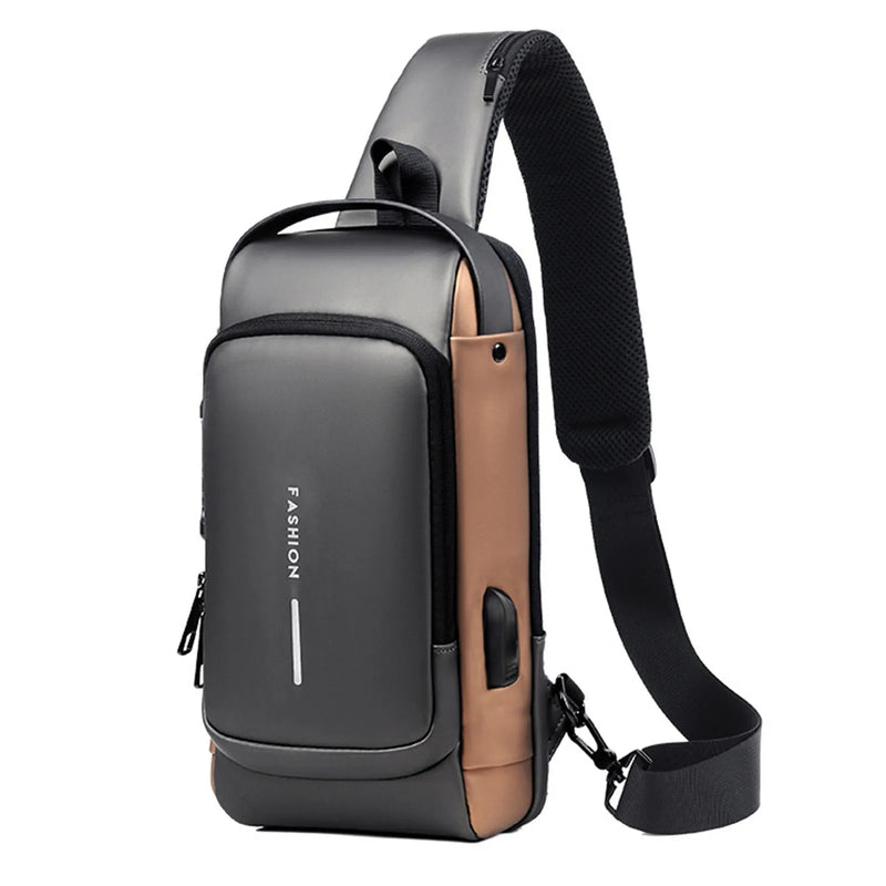 Mochila Anti-Furto com Senha USB Slim Bag