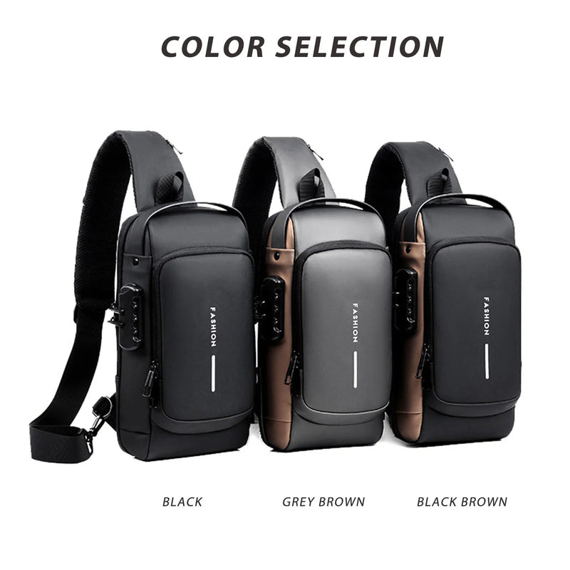 Mochila Anti-Furto com Senha USB Slim Bag