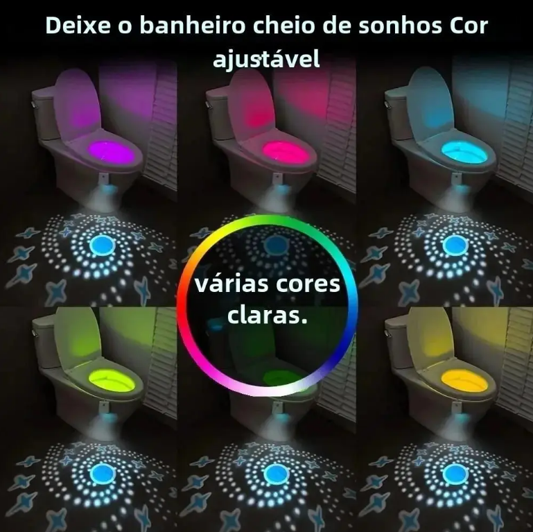 Led Night Sanitário com Sensor - USB Recarregável (In/Out)