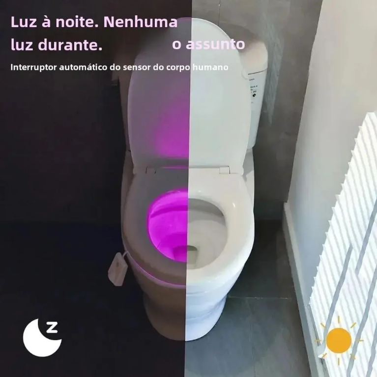 Led Night Sanitário com Sensor - USB Recarregável (In/Out)